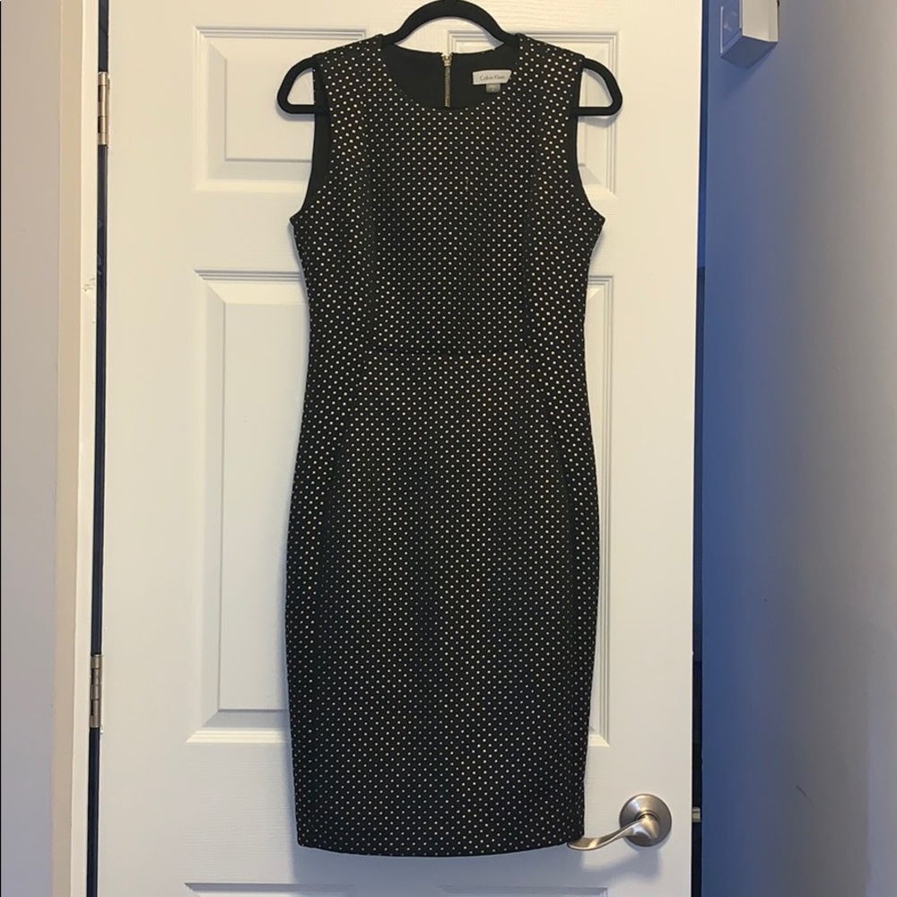 Black, Gold Studded Dress